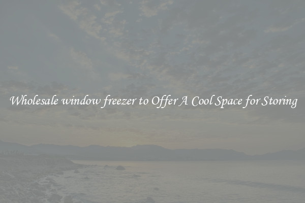 Wholesale window freezer to Offer A Cool Space for Storing