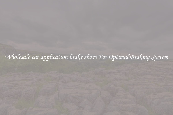 Wholesale car application brake shoes For Optimal Braking System