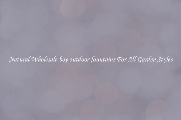 Natural Wholesale boy outdoor fountains For All Garden Styles