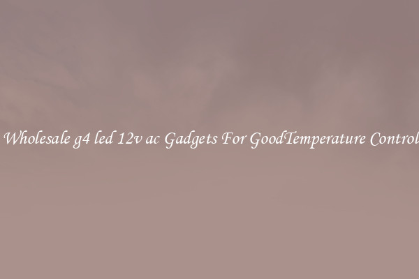 Wholesale g4 led 12v ac Gadgets For GoodTemperature Control