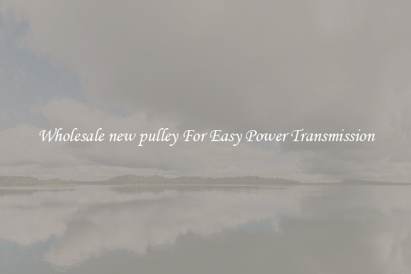 Wholesale new pulley For Easy Power Transmission