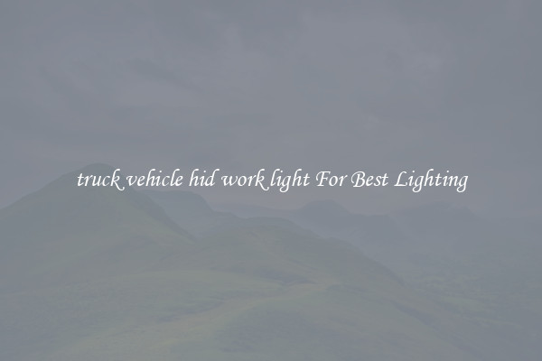 truck vehicle hid work light For Best Lighting