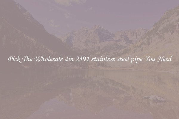 Pick The Wholesale din 2391 stainless steel pipe You Need