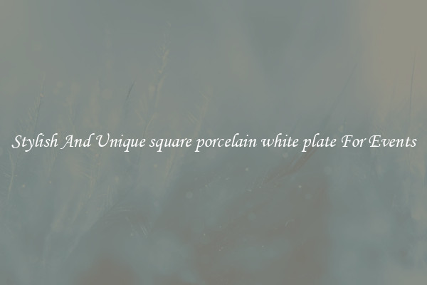 Stylish And Unique square porcelain white plate For Events