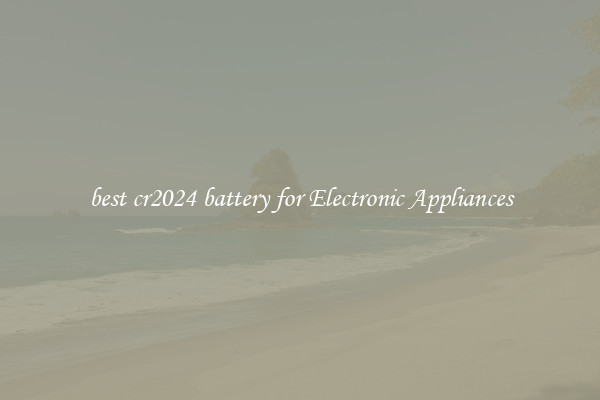 best cr2024 battery for Electronic Appliances