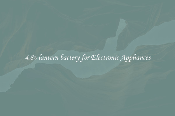 4.8v lantern battery for Electronic Appliances